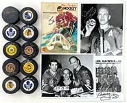 Signed Hockey Pucks, Photos and Signed Memorabilia Group (14) (Beckett Authentic)