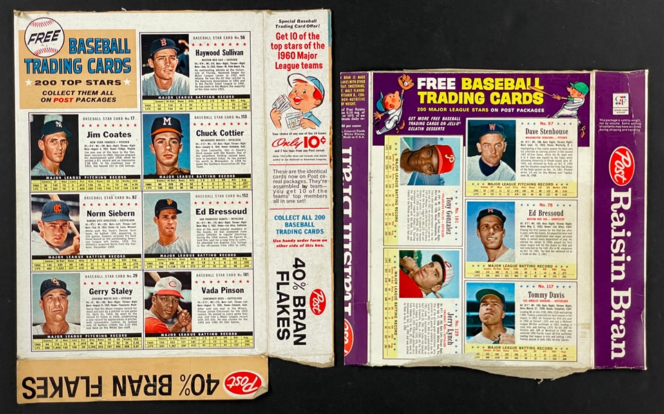1961 and 1963 Post Cereal Uncut Box Panels (2)