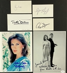 <em>James Bond</em> Signed Photos and Cuts Collection of 6 Incl. Richard Lazenby, Roger Moore and Maud Adams "Octopussy" (JSA)