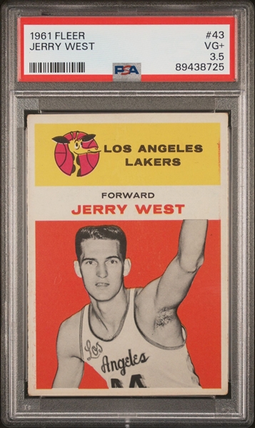 1961 Fleer Basketball #43 Jerry West - PSA VG+ 3.5
