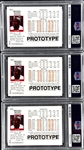 1991-92 Topps and Hoops Michael Jordan Prototype Cards - with Three PSA Graded (4)