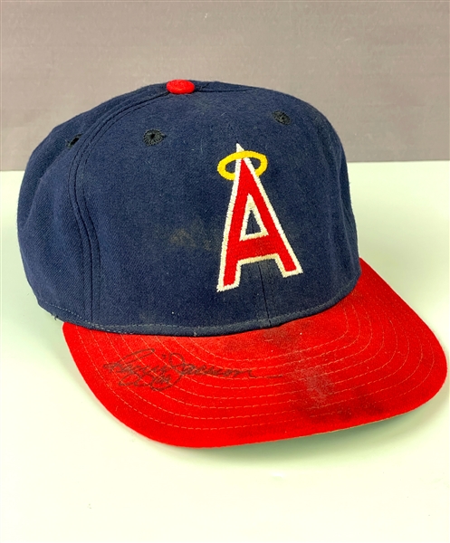 1983-86 Reggie Jackson Signed Game Used California Angels Cap