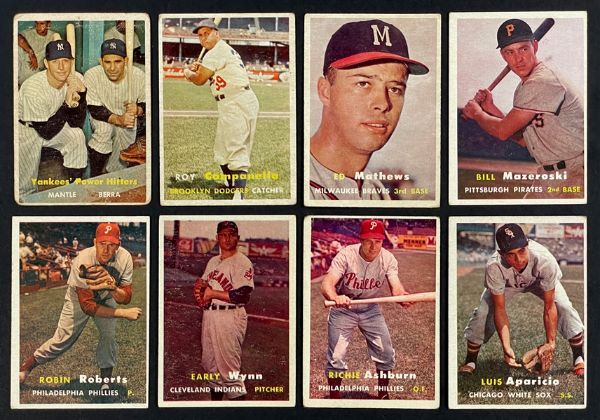 1957 Topps Baseball Near Set (368/407)