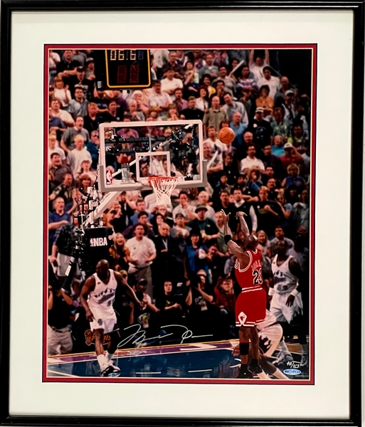 MIchael Jordan Signed 16x20 Photo of "The Shot" Upper Deck LE (48/123) (UDA)