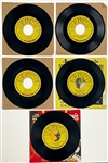 1950's and 1960's Jerry Lee Lewis SUN 45s and RARE EP (5 Different) MINT Marion Keisker (Sun Records) FILE COPIES