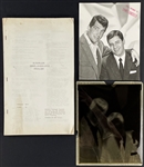 Jerry Lewis and Dean Martin Collection Including Film Preview Invitations (3), My Friend Irma Script and Early Promo Photos and Negative (4)