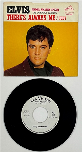 1967 Elvis Presley RCA White Label NOT FOR SALE 45 RPM Single "Judy" (47-9287) with Picture Sleeve
