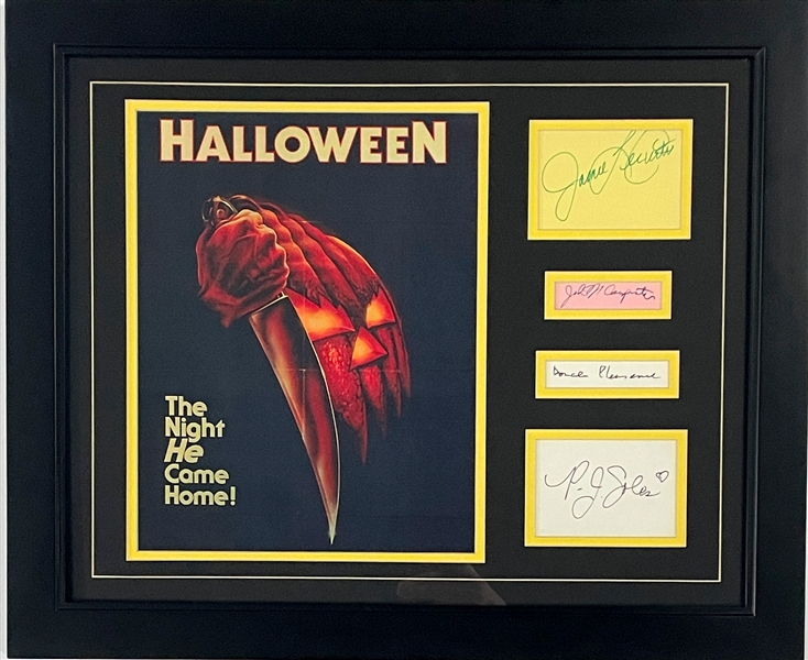 <em>Halloween</em> Signature Display Incl. Jamie Lee Curtis, Donald Pleasance, P.J. Soles and Director John Carpenter (JSA)