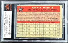 1958 Topps #487 Mickey Mantle All Star - BVG EX-MT+ 6.5