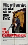 1974 <em>The Texas Chainsaw Massacre</em> One Sheet Movie Poster - Tobe Hooper Cult Classic!
