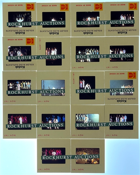 1977 Group of 18 35mm Color Slide Duplicates of Elvis Presley Performing in St. Petersburg, Florida