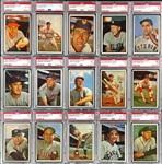 1953 Bowman Color PSA-Graded Complete Set (160) - Incl. #59 Mickey Mantle PSA EX 5 and 150 Cards PSA EX 5 or Better