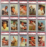 1953 Bowman Color PSA-Graded Complete Set (160) - Incl. #59 Mickey Mantle PSA EX 5 and 150 Cards PSA EX 5 or Better