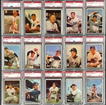 1953 Bowman Color PSA-Graded Complete Set (160) - Incl. #59 Mickey Mantle PSA EX 5 and 150 Cards PSA EX 5 or Better