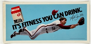 1980s Mike Schmidt Milk Promotional Poster