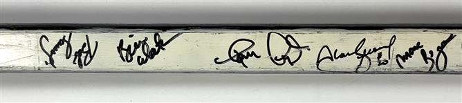 Bob Murray 1985-1986 Chicago Blackhawks Team Signed Game Used Victoriaville Ultravic Hockey Stick (BAS)