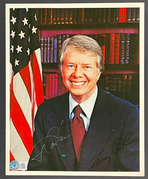 President Jimmy Carter Signed 8x10 Inch Photo (Beckett)