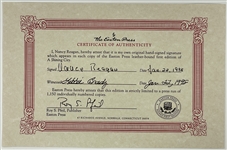 Nancy Reagan Signed <em>A Shining City: The Legacy of Ronald Reagan</em> - Easton Press Signed FIrst Edition