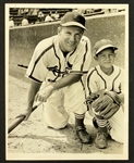 1947 Ducky Medwick Orginal News Service Photograph with His Son