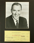 Carl Reiner Signed Check to The Writers Guild of America  During <em>The Dick Van Dyke Show</em> (Beckett)