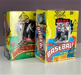 1986 and 1987 Topps Baseball Unopened Wax Boxes - 36 Packs in Each (BBCE Encapsulated)