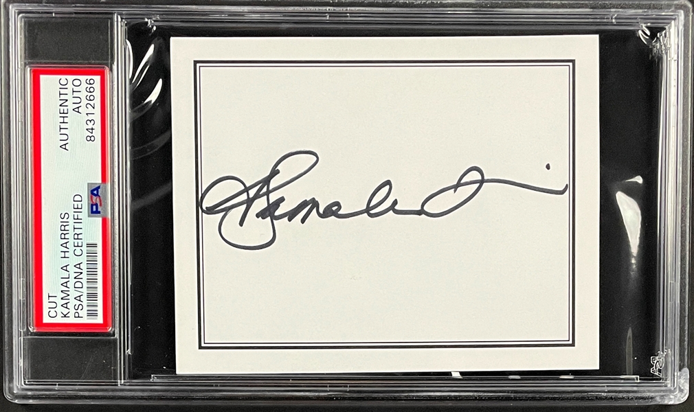 Vice President Kamala Harris Signed Note Card - Encapsulated Authentic by PSA/DNA