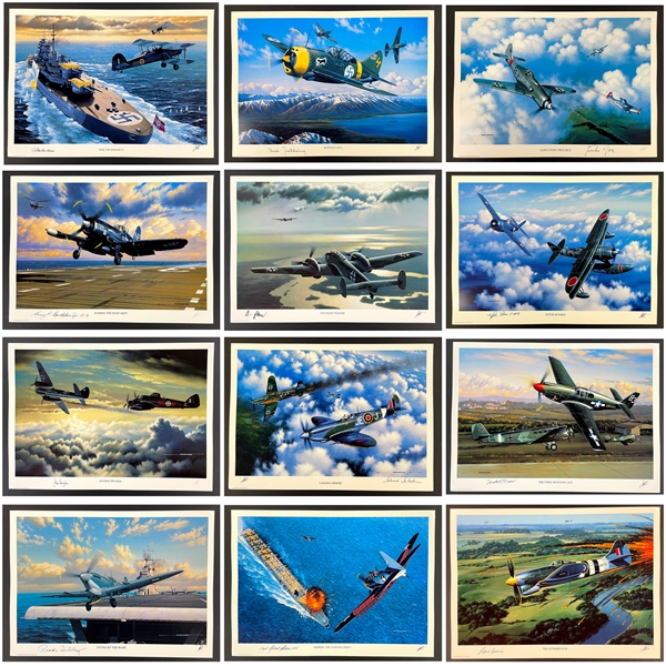 Stan Stokes WWII Aviation Artwork Collection of 35 Pieces - An Instant Patriotic Gallery of Heroes!