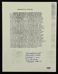 Nagasaki Bombing Crew Member Frederick Ashworth Signed Copy of His Silver Star Citation Document (PSA/DNA)