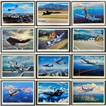 Stan Stokes Post-WWII Aviation Artwork Collection of 13 Pieces - An Instant Patriotic Gallery of Heroes!