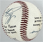 Los Angeles Dodgers Four Rookies of the Year Signed Baseball - Mondesi, Piazza, Karros and Nomo (Beckett Authentic)