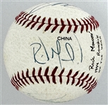 Los Angeles Dodgers Four Rookies of the Year Signed Baseball - Mondesi, Piazza, Karros and Nomo (Beckett Authentic)