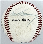 Los Angeles Dodgers Four Rookies of the Year Signed Baseball - Mondesi, Piazza, Karros and Nomo (Beckett Authentic)