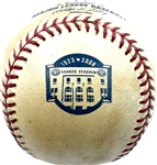 2008 Game Used Baseball From Final Game at Yankee Stadium Acquired by Orioles Shortstop Juan Castro