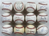 Hall of Famers and Superstars Single Signed Baseball Collection of 33 (Beckett Authentic)