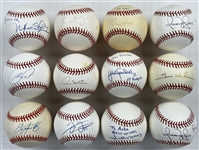 Hall of Famers and Superstars Single Signed Baseball Collection of 33 (Beckett Authentic)