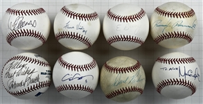 Hall of Famers and Superstars Single Signed Baseball Collection of 33 (Beckett Authentic)