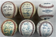1990s Los Angeles Dodgers Team Signed Baseballs (6) (Beckett Authentic)