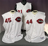 2000's Cincinnati Reds Signed Game Used Jerseys Trio Incl. Sean Casey, Adam Dunn and Elmer Dessens (Beckett Authentic)