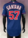 2005 Johan Santana Signed and Inscribed (ALCY 04) Minnesota Twins Road Jersey (Beckett Authentic)