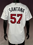 2005 Johan Santana Signed and Inscribed (ALCY 04)  Minnesota Twins Home Jersey (Beckett Authentic)
