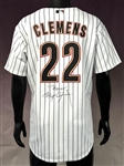 2005 Roger Clemens Signed Rocket Houston Astros Game Issued Home Jersey (Beckett Authentic)