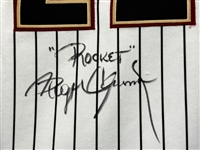 2005 Roger Clemens Signed Rocket Houston Astros Game Issued Home Jersey (Beckett Authentic)