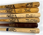 Los Angeles Dodgers Game Used Bat Collection (6) Incl. Raul Mondesi and Dodgers Bat Bag -  Acquired by Teammate Juan Castro