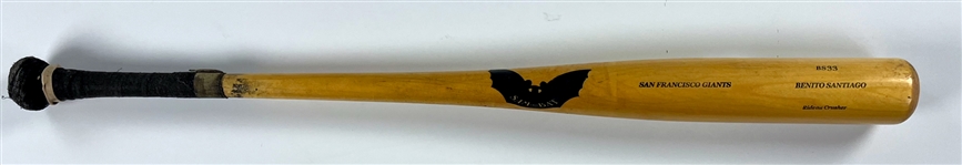 Benito Santiago 2002 San Francisco Giants Sam Bat Game Used Bat Acquired by Teammate Juan Castro