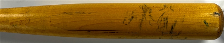 Benito Santiago 2002 San Francisco Giants Sam Bat Game Used Bat Acquired by Teammate Juan Castro