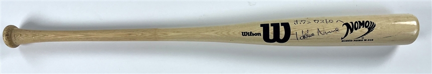 Hideo Nomo Signed (Japanese and English) 1998 Los Angeles Dodgers Wilson Game Used Bat (Beckett Authentic) Acquired by Teammate Juan Castro