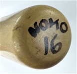 Hideo Nomo Signed (Japanese and English) 1998 Los Angeles Dodgers Wilson Game Used Bat (Beckett Authentic) Acquired by Teammate Juan Castro