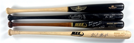 Baltimore Orioles Game Used Bat Collection (4) Incl. Melvin Mora (Beckett Authentic) Acquired by Teammate Juan Castro