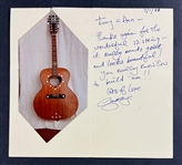 George Harrison Handwritten Card to Noted British Luthier, Tony Zemaitis Thanking Him for Guitar (Beckett Authentic)