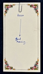 George Harrison Handwritten Card to Noted British Luthier, Tony Zemaitis Thanking Him for Guitar (Beckett Authentic)
